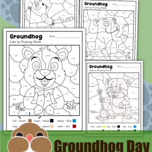 8 Groundhog Day Coloring Pages Using Rhyming Words