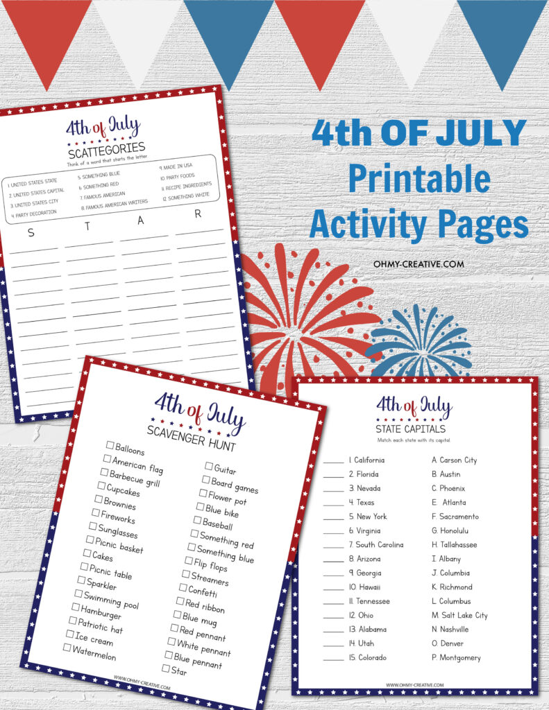 4th Of July Printable Activities - OhMy-Creative Shop
