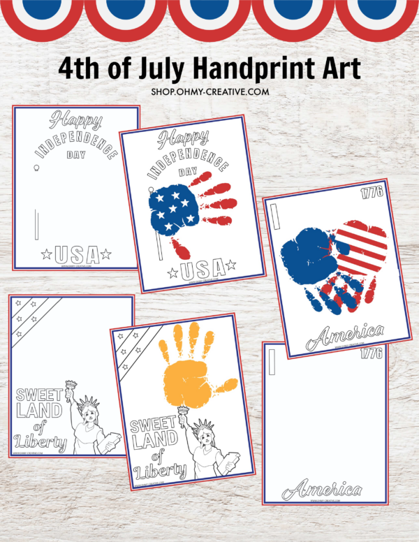 4th of july handprint craft