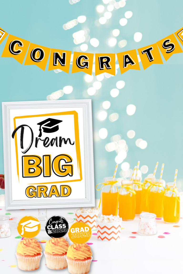 Gold &amp; Black Graduation Party Printables - OhMy-Creative Shop