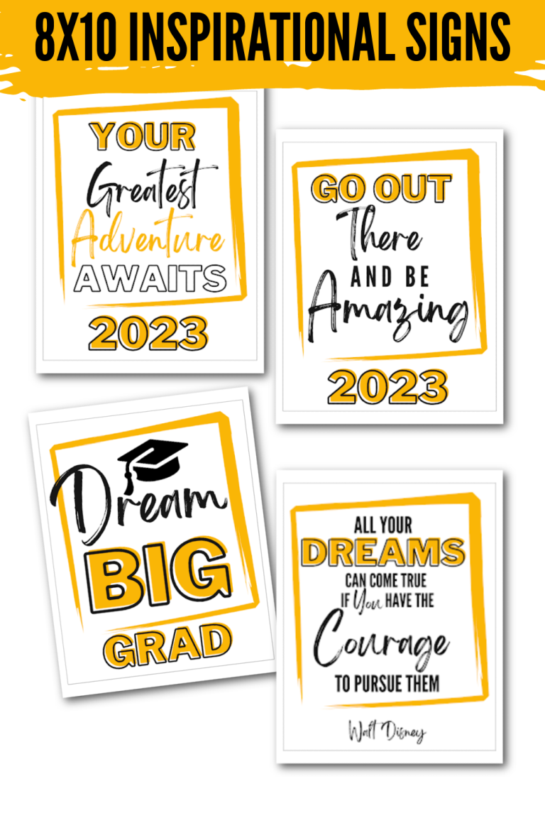 Gold &amp; Black Graduation Party Printables - OhMy-Creative Shop