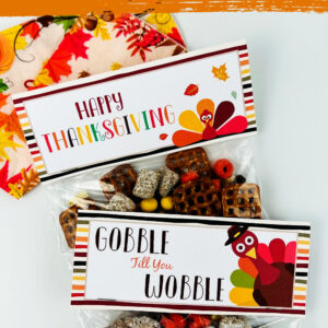 Printable Thanksgiving treat bag toppers